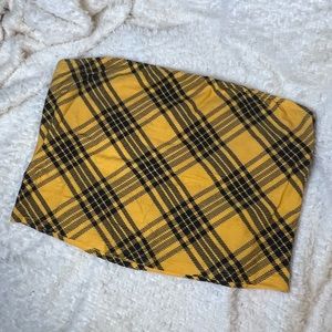 Plaid tube top